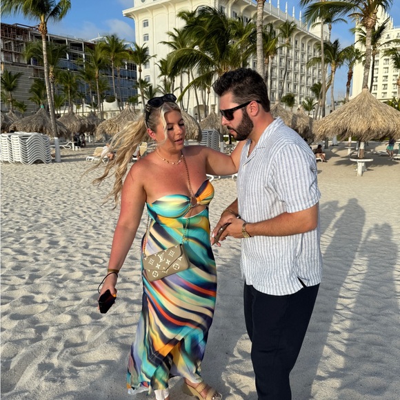 Runaway The Label Multicolor Strapless Maxi Dress XL (US10) - Picture 8 of 10